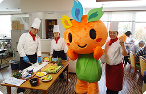 「ソラリンがいるだけで元気になるよ」と、介護のイベントでも引っ張りだこ!